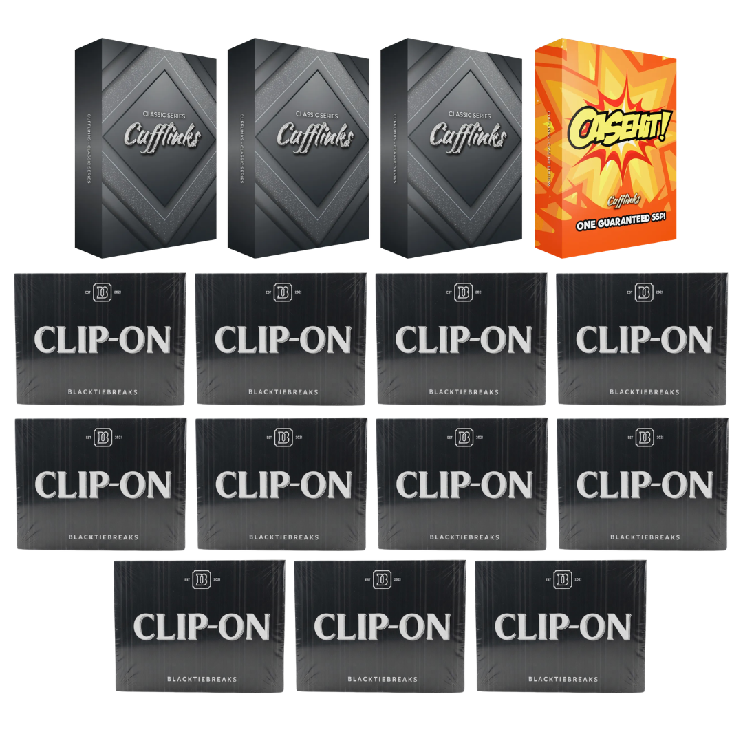 BREAK#104 BlackTie Multi-Sport Clip-On (x11) + BlackTie Multi-Sport Classic Cufflink (x3) + BlackTie Case Hit Edition Cufflink Team Break 09/04/26 RIP ON FILL