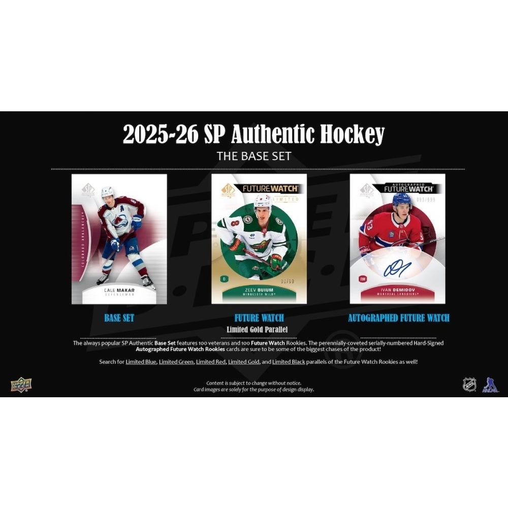 2025-26 Upper Deck SP Authentic Hockey Hobby Box