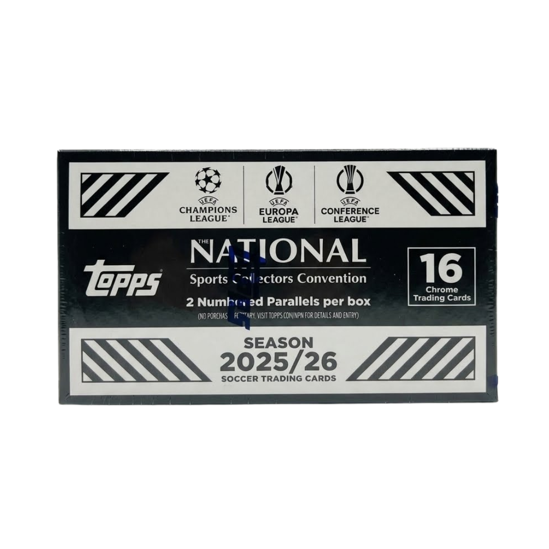 2025-26 Topps UEFA Club Competitions National Sports Collectors Convention (NSCC) Exclusive Box