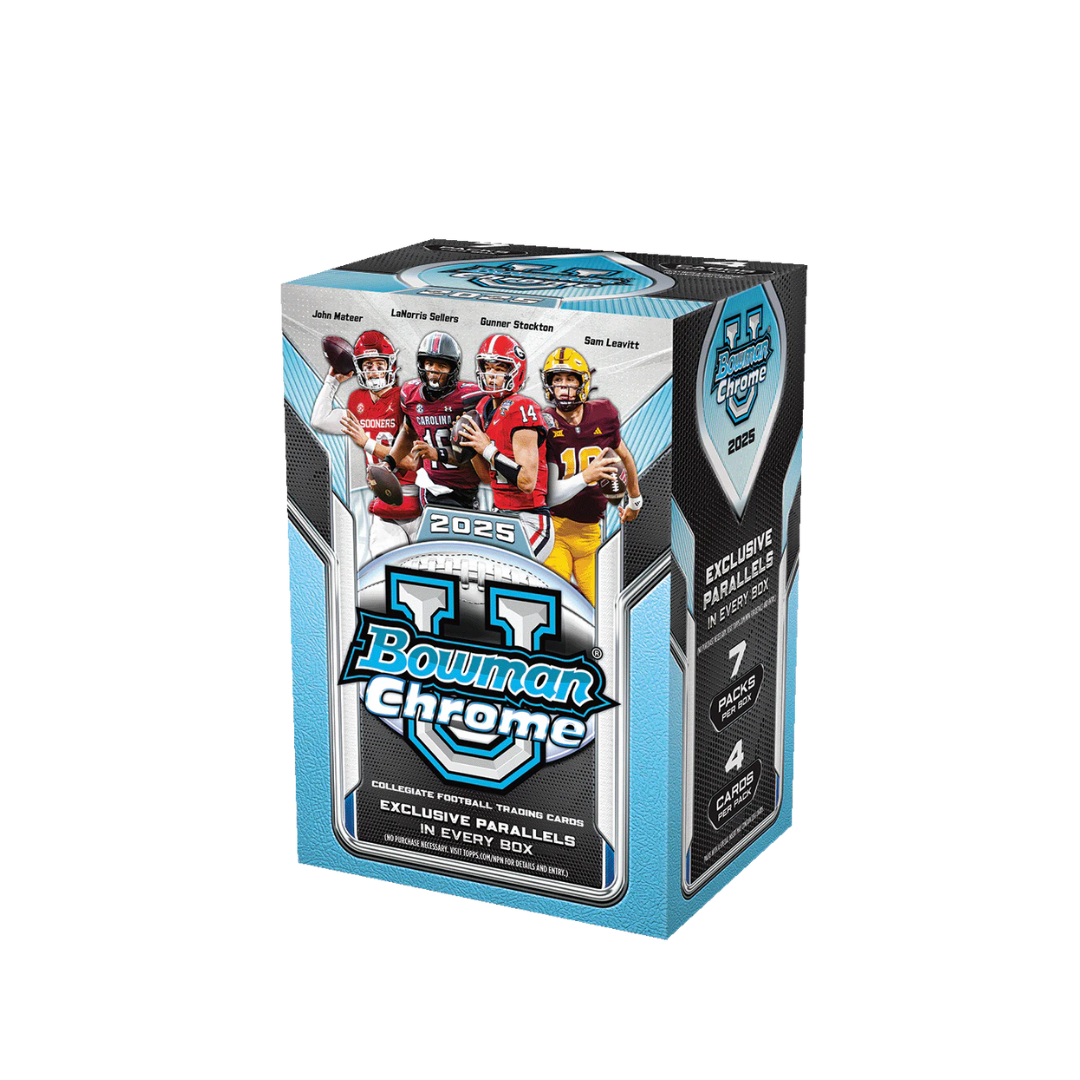 2025 Bowman Chrome University Football Blaster Trading Cards