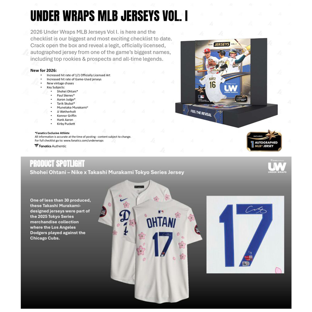 2026 Under Wraps MLB Autographed Jersey Volume 1