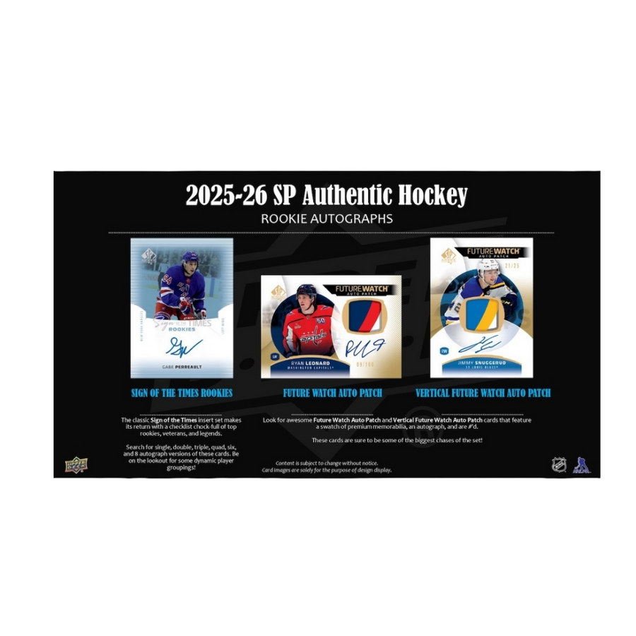 2025-26 Upper Deck SP Authentic Hockey Hobby Box