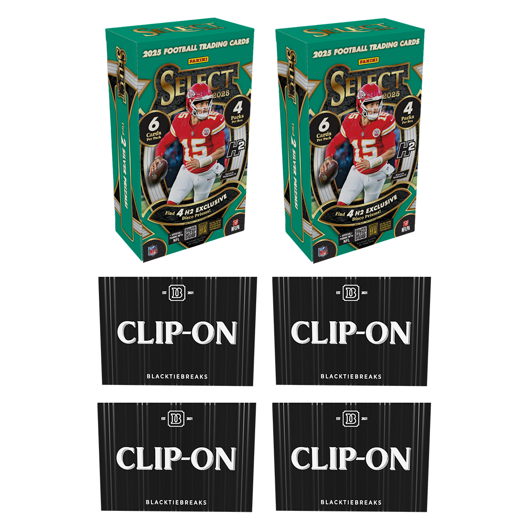 BREAK#088 THURSDAY 2025 Panini Select Football H2 Hybrid Hobby (x2) + BlackTie Football Clip-On (x4) Pick Your Team (BS) 06/04/26 10:00 AM EST or RIP ON FILL
