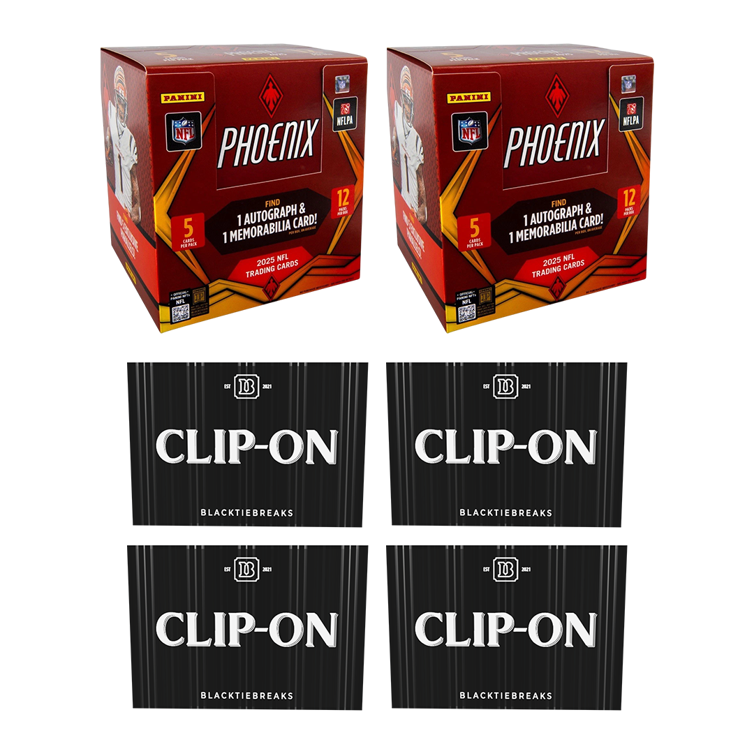 BREAK#488 FRIDAY 12/26/25 02:00 PM EST or RIP ON FILL 2025 Panini Phoenix Football Preferred Hobby (x2) + BlackTie Football Clip-On (x4) Pick Your Team (MD)