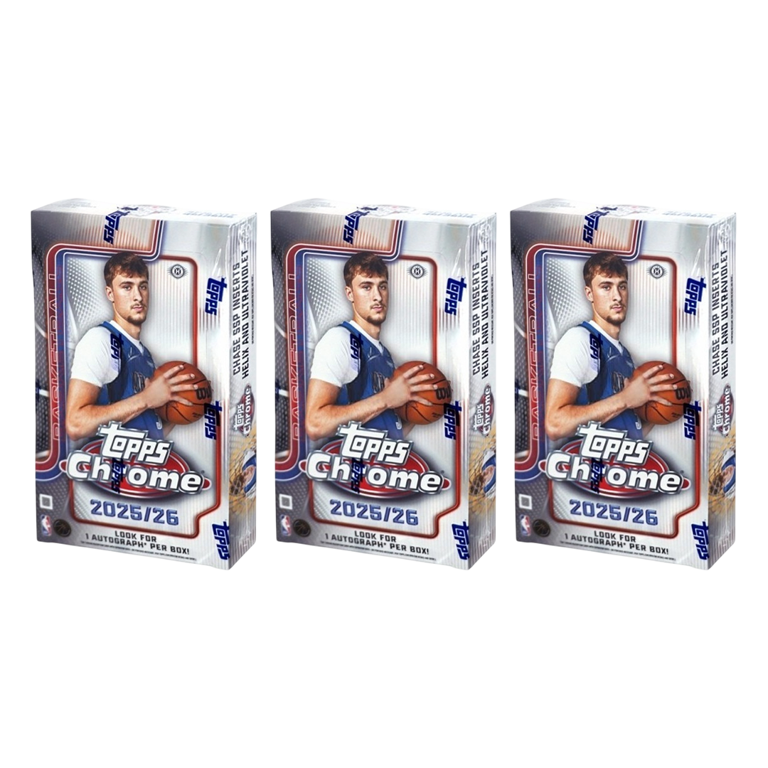 BREAK#495 FRIDAY 12/26/25 09:00 PM EST or RIP ON FILL 2025-26 Topps Chrome Basketball Hobby (x3) Pick Your Team (BPFO)