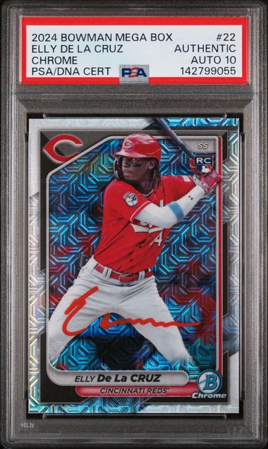2024 Bowman Mega Box Chrome Elly De La Cruz #22 PSA AUTH Auto 10