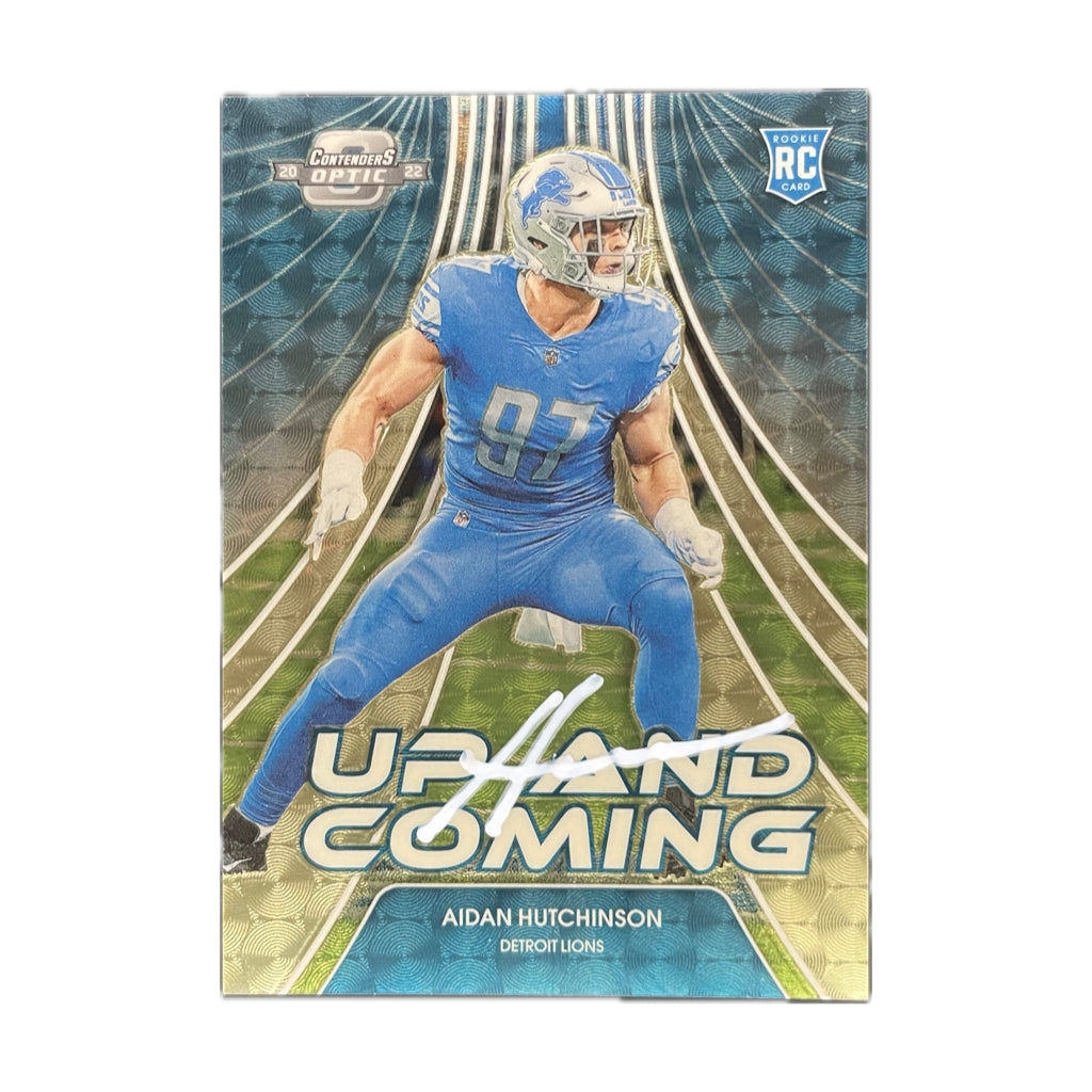 Aidan Hutchinson - 2022 Contenders Optic Up and Coming Rookie Card 1/1 On-Card Autograph
