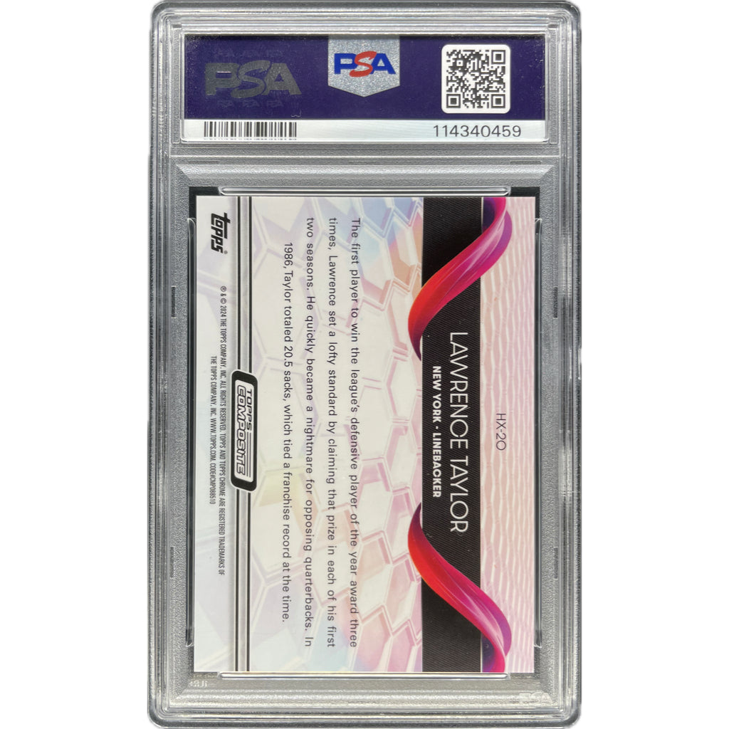 Lawrence Taylor - 2023 Topps Composite Chrome Helix On-Card Autograph - PSA Authenticated Trading Card