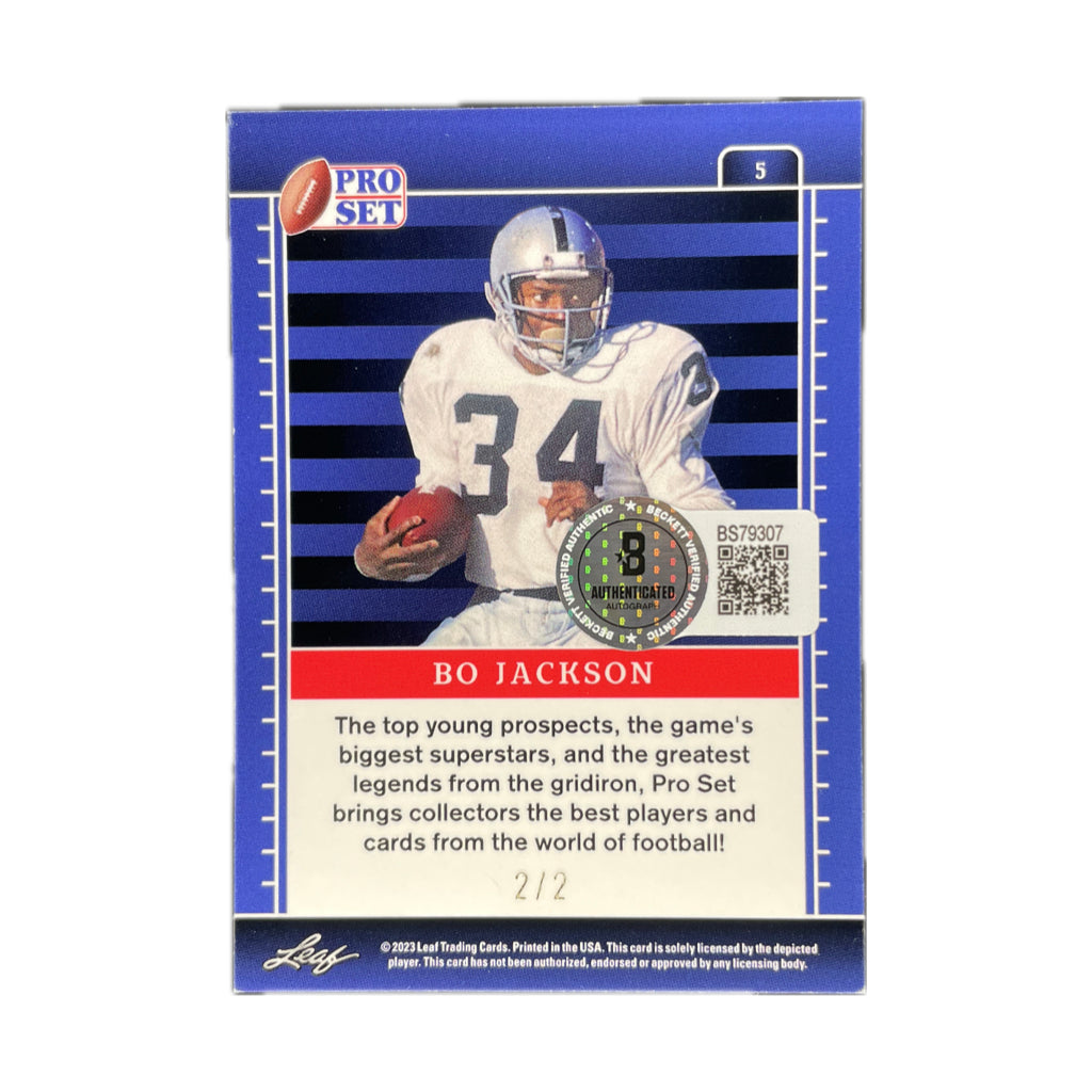 Bo Jackson - 2023 Leaf On-Card Autograph 2/2