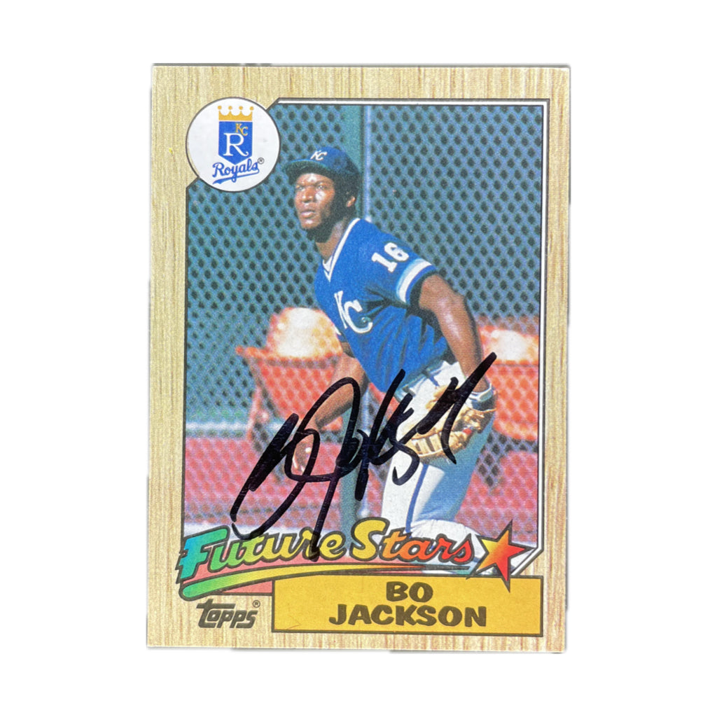 Bo Jackson - 1987 Topps Future Stars On-Card Autograph