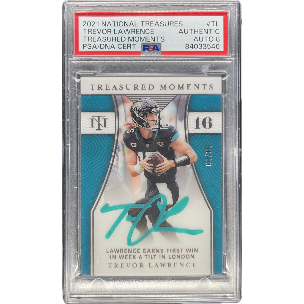 Trevor Lawrence - 2021 National Treasures Treasured Moments - PSA Graded Trading Card