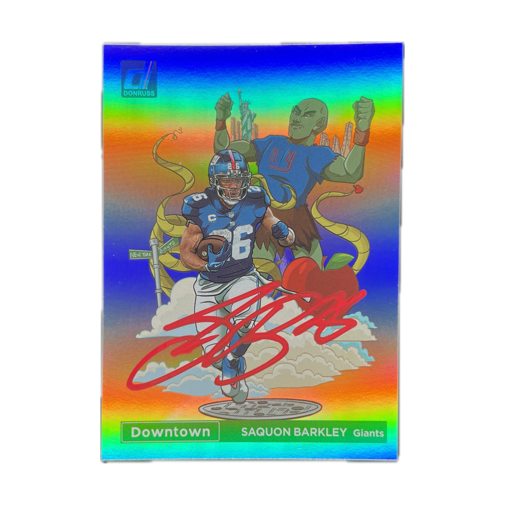 Saqoun Barkley - 2023 Donruss Downtown On-Card Autograph - Beckett Authenticated Trading Card