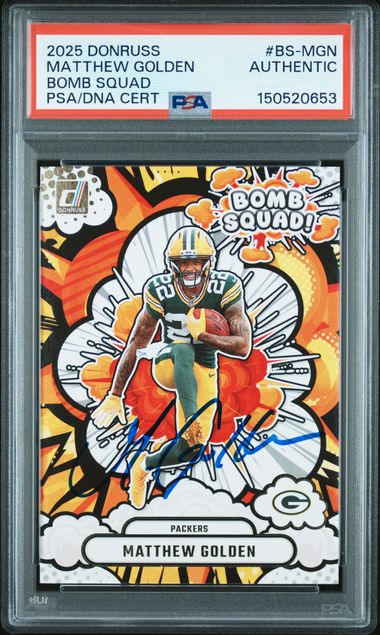 2025 Panini Donruss Bomb Squad Matthew Golden #BS-MGN PSA AUTH Auto AUTH