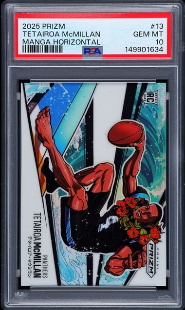 2025 Prizm Tetairoa McMillan Manga Horizontal #13 PSA GM-MT 10