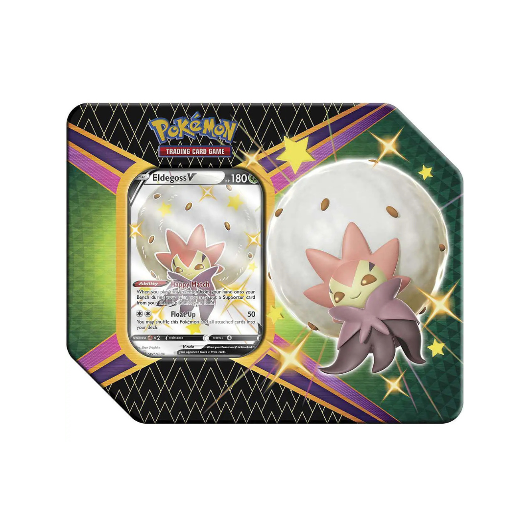 Pokémon Shining Fates V Tin (Eldegross V) Trading Card Game (TCG)