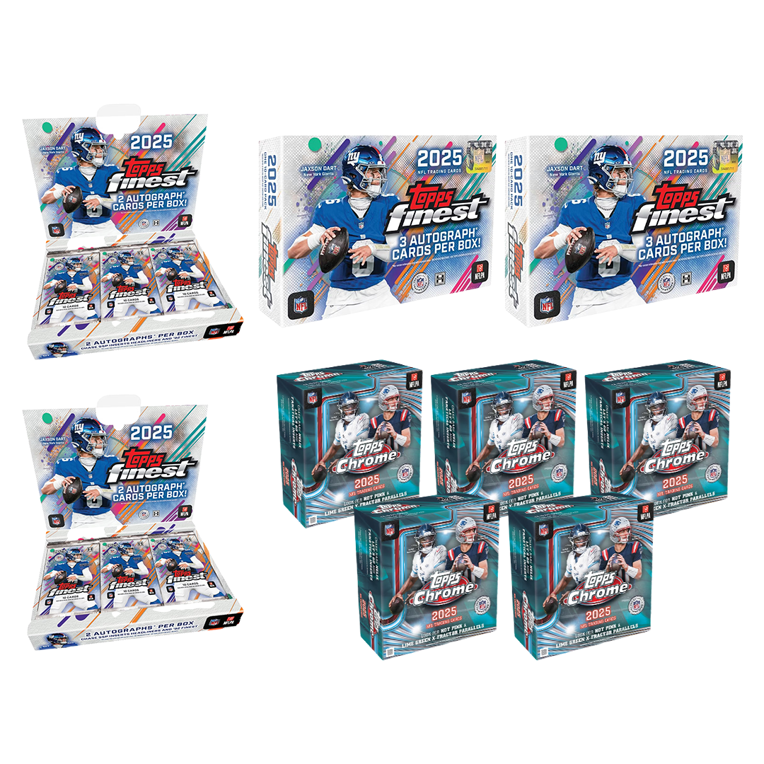 BREAK#S02 MONDAY 2025 NFL Finest Hobby (x2), Finest Delight (x2) + Topps Chrome Football Mega (x5) Player Break