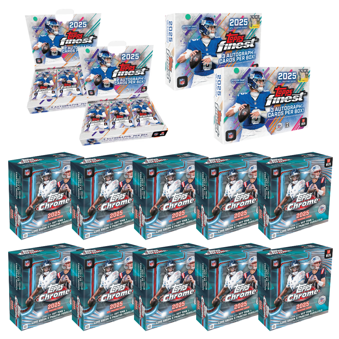 BREAK#S67 FRIDAY NFL Mixer 5 - 2025 Chrome Mega (x10), Finest Hobby (x2), Finest Delight (x2) Player Break