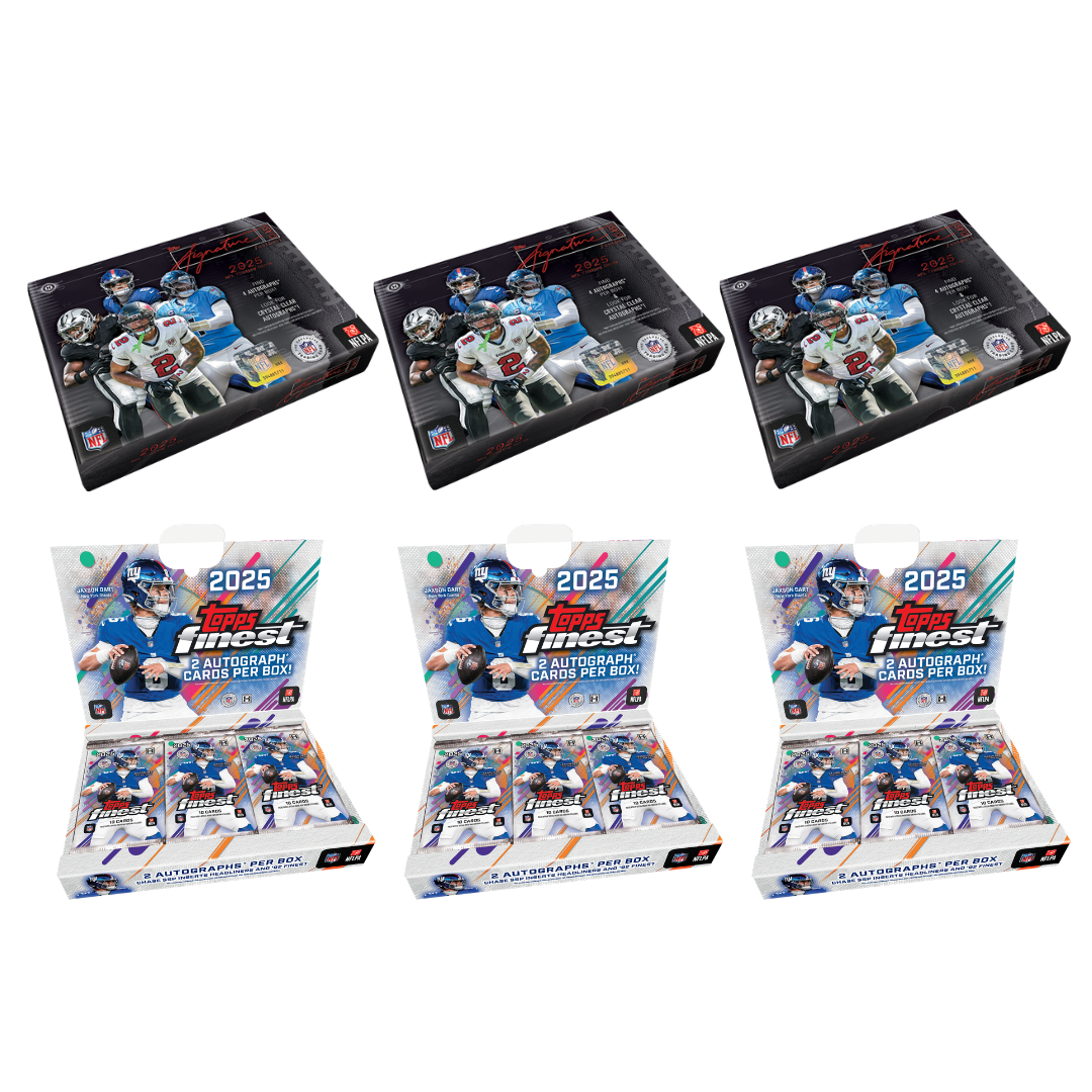 BREAK#S97 SATURDAY 2025 Topps Signature Class Football Jumbo Hobby Half Case (3 Box) + Topps Finest Football Hobby Half Case (4 Box) Player Break